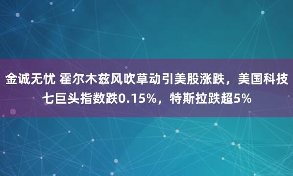 金诚无忧 霍尔木兹风吹草动引美股涨跌，美国科技七巨头指数跌0.15%，特斯拉跌超5%